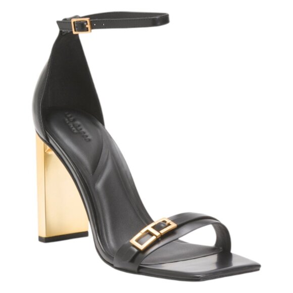 TED BAKER Leather Vida T Buckle Open Heels - Picture 1 of 3